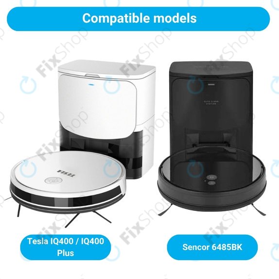 Komplet nadomestnih delov za Tesla IQ400, IQ400 Plus, Sencor 6485BK (1x Glavna krtača, 2x Filter, 4x Stranska krtača)