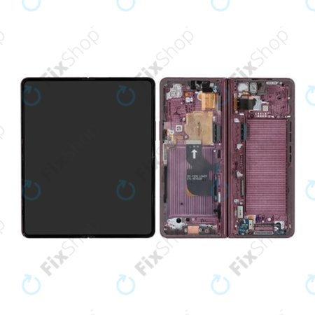 Samsung Galaxy Z Fold 4 F936B - LCD zaslon + steklo na dotik + okvir (Burgundy) - GH82-29461D, GH82-29462D Genuine Service Pack