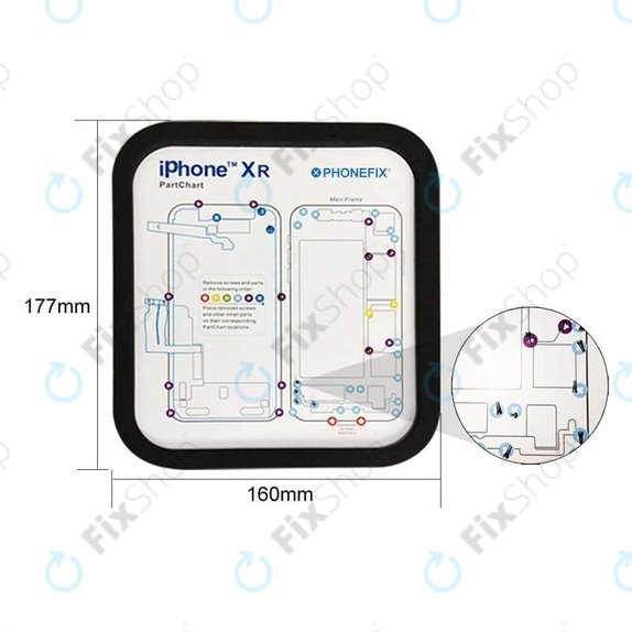 Magnetni organizator z vijaki s shemo (iPhone 6 - 11 Pro Max)