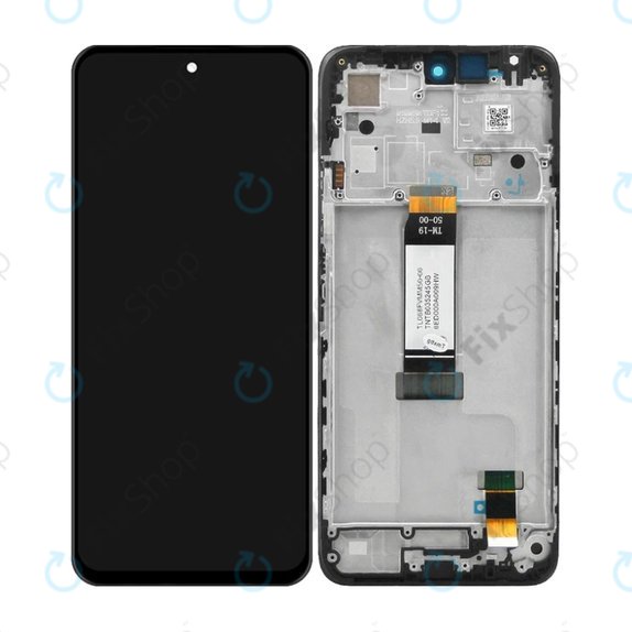 Xiaomi Redmi 12 23053RN02A 23053RN02Y 23053RN02I - LCD zaslon + steklo na dotik + okvir (Midnight Black) TFT