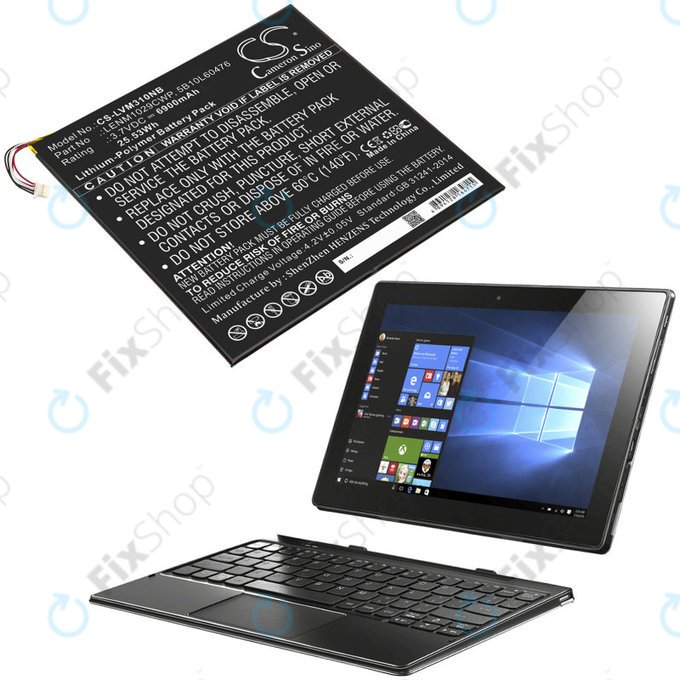 Baterija za Lenovo Miix 300, Miix 310, 6900mAh, Li-Pol, 3.7V, LENM1029CWP, HQ
