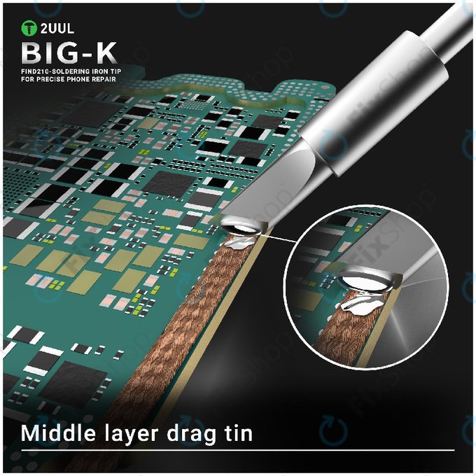 Spajkalna konica, tip nož (K), 2UUL C210