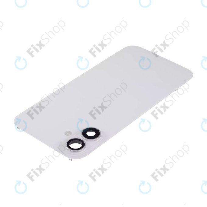 Apple iPhone 16 Plus - Steklo zadnjega ohišja + Leča kamere + Kovinska plošča + Magsafe magnet (White)