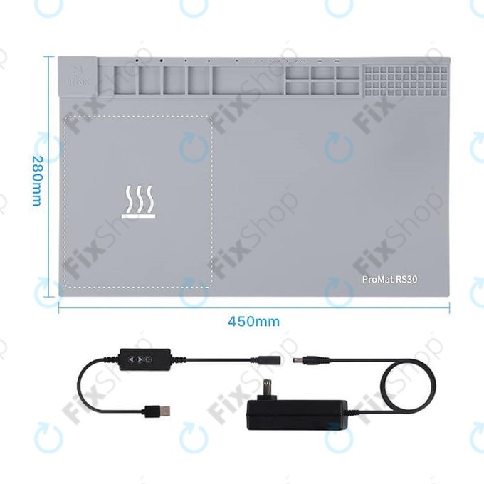 Refox ProMat RS30 - Termalna podloga za odstranjevanje LCD zaslonov - 45 x 28 cm
