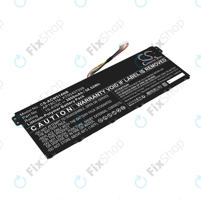 Baterija za Acer ConceptD 3, Spin 5, Swift 3, 5, X, Travelmate Spin P4, 3800mAh, Li-Pol, 15.4V, AP18C7M, HQ