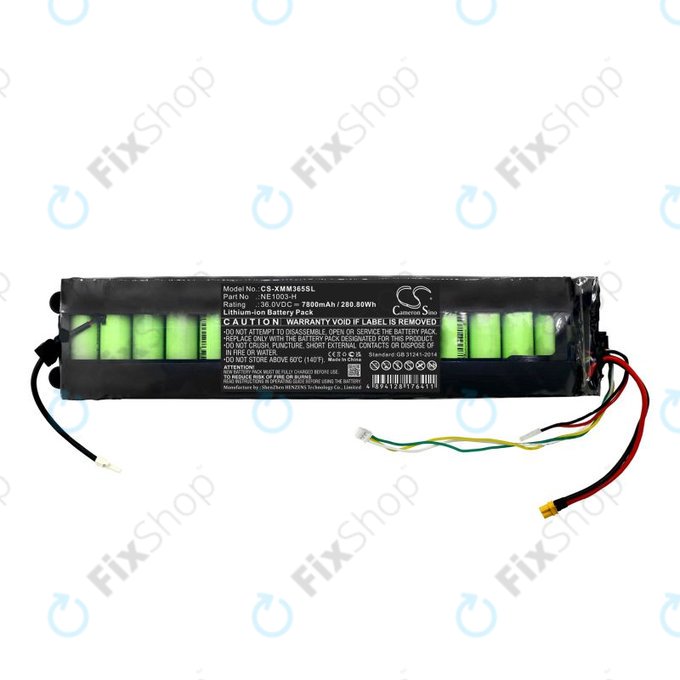 Baterija za Xiaomi 1s, Essential, M365, Mi Scooter 3, 7800mAh, Li-Ion, 36V, NE1003-H, HQ