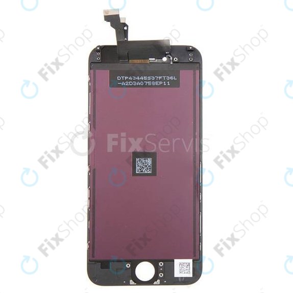 Zaslon za iPhone 6, Black, Steklo na dotik z okvirjem