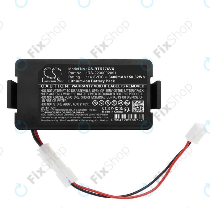 Rowenta RR7774, RR7755, Tefal RG7765 - Baterija RS-2230002091 Li-Ion 14.8V 3400mAh HQ