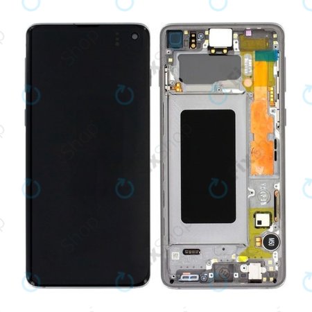 Samsung Galaxy S10 G973F - LCD zaslon + steklo na dotik + okvir (Prism Black) - GH82-18850A, GH82-18835A, GH82-18860A Genuine Service Pack