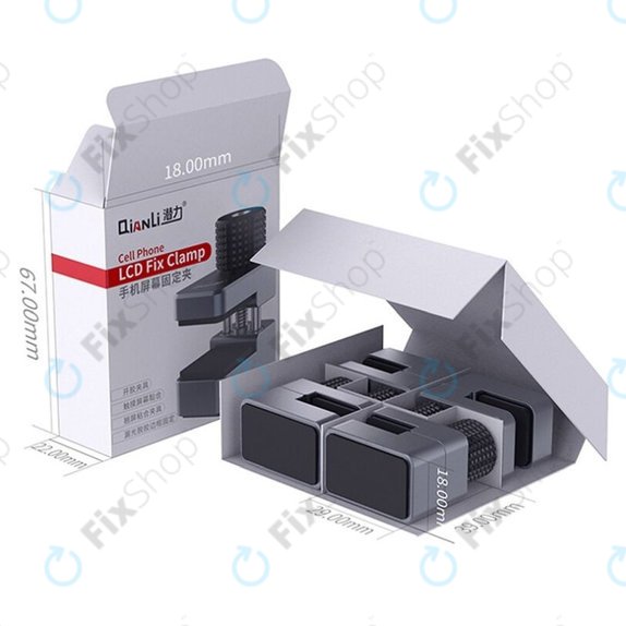 QianLi iClamp - aluminijasta objemka z gumijastim polnilom - razpon 11mm (4 kosi)