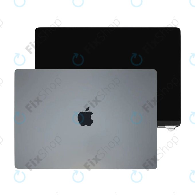 LCD zaslon za MacBook Air 13", A3113 (2024), s sprednjim steklom in pokrovom, Space Gray, 661-40278, Genuine Apple