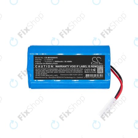 Xiaomi Essential (Mijia G1), Flyco FC-series, myVacBot SN500, Panasonic MC-series, Phicomm X3, Puppy R-series - Baterija Li-026418 Li-Ion 14.8V 2600mAh HQ