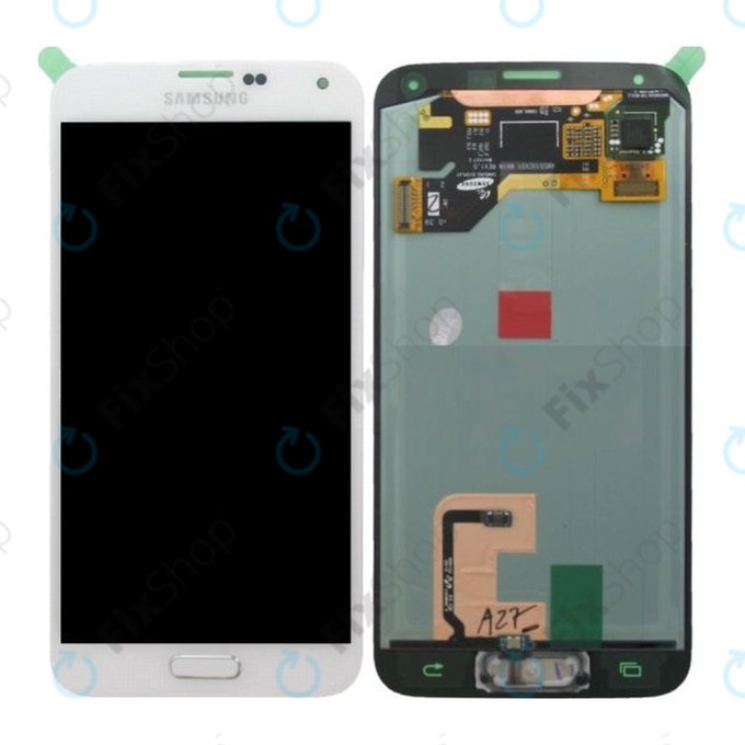 Samsung Galaxy S5 G900F - LCD zaslon + steklo na dotik (Shimmery White) - GH97-15959A, GH97-15734A Genuine Service Pack