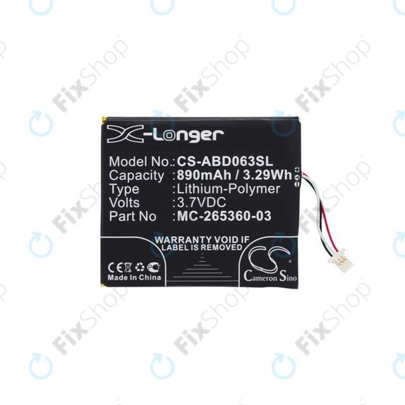 Amazon Kindle 7th, 8th, 499, 558, X - Baterija MC-265360-03, 58-000083 890mAh HQ