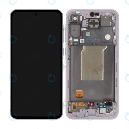 Samsung Galaxy A55 A556B - LCD zaslon + steklo na dotik + okvir (Awesome Lilac) - GH82-34305C Genuine Service Pack