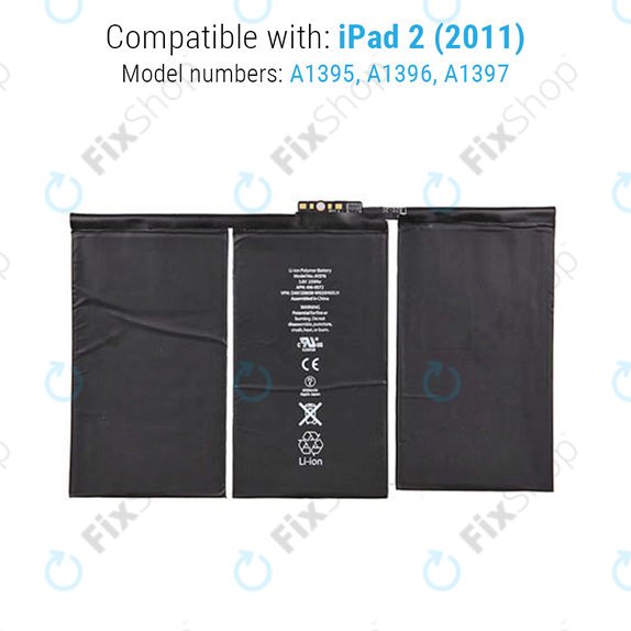 Baterija za iPad 2, 6500mAh