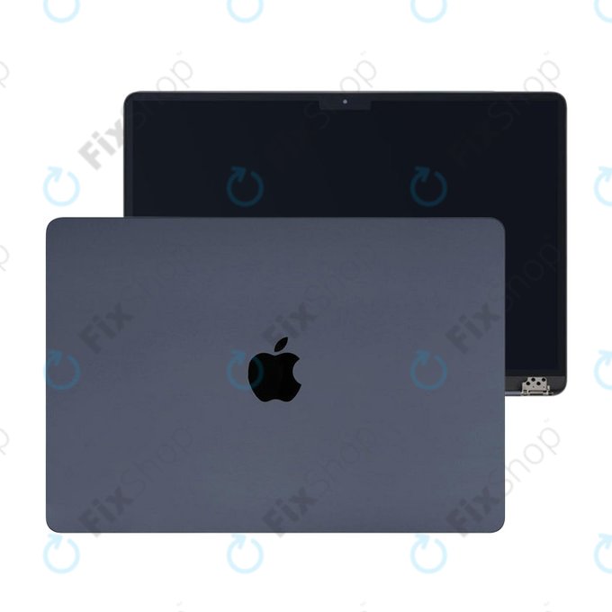 LCD zaslon za MacBook Air 15", A3114 (2024), s sprednjim steklom in pokrovom, Midnight, 661-40262, Genuine Apple