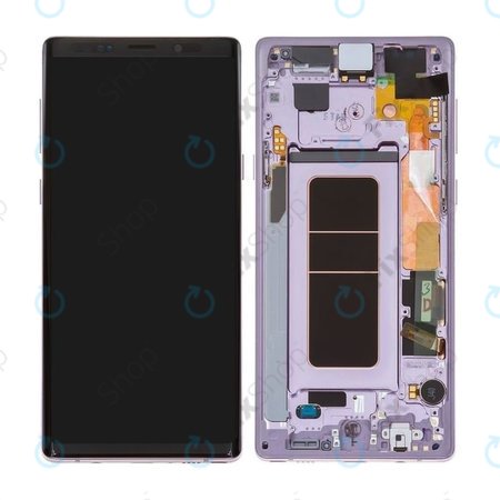 Samsung Galaxy Note 9 N960U - LCD zaslon + steklo na dotik + okvir (Lavender Purple) - GH97-22269E, GH97-23737E, GH97-22270E Genuine Service Pack