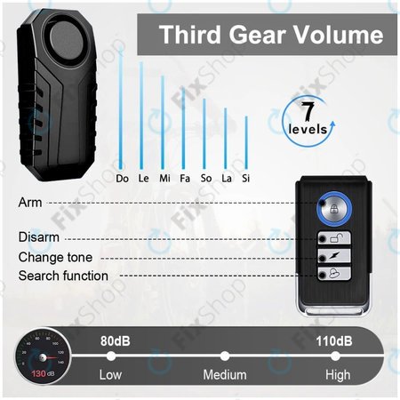 Brezžični Alarm proti Krašam z Daljinskim Upravljalnikom