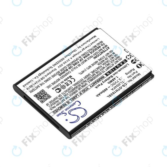 Baterija za Alcatel OneTouch 1013, 1035D, 1046D, 400mAh, Li-Ion, 3.7V, TLi004FA, HQ