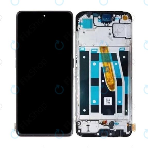 Oppo Reno 8 T - LCD zaslon + steklo na dotik + okvir (Black Starlight) OLED