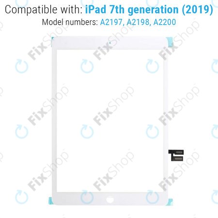 Apple iPad (7th Gen 2019, 8th Gen 2020) - Steklo na dotik (White)