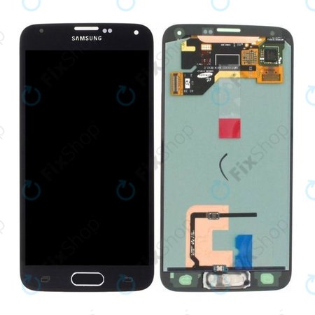 Samsung Galaxy S5 G900F - LCD Display + Touch Glass (Charcoal Black) - GH97-15959B, GH97-15734B Genuine Service Pack