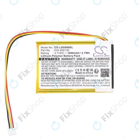 Baterija za Logitech G403, G703, G900, G903, 1000mAh, Li-Pol, 3.7V, 533-000130, HQ