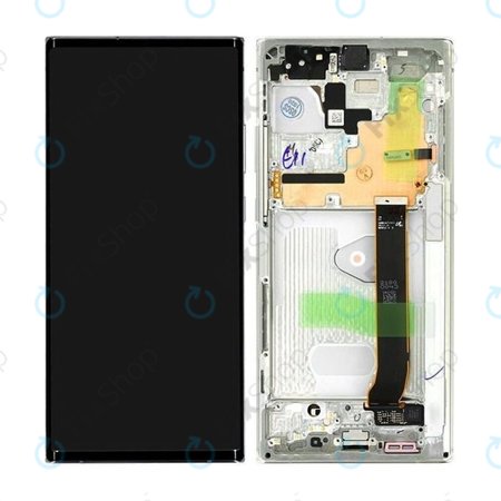 Samsung Galaxy Note 20 Ultra N986B - LCD zaslon + steklo na dotik + okvir (Mystic White) - GH82-23596C, GH82-31461C Genuine Service Pack