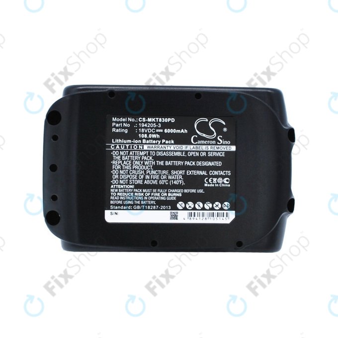 Makita B, C, D, F, G, H, J, L, M, P, S, T, U, V, X-series - Baterija BL18xx Li-Ion 6000mAh HQ
