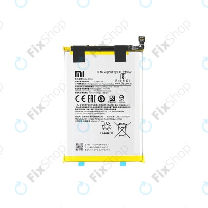 Xiaomi Redmi 9A, A1, A2 - Baterija BN56, BN5F 5000mAh - 46020000425D Genuine Service Pack