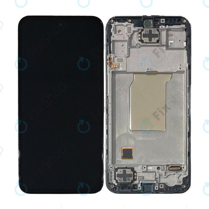 Samsung Galaxy M35 M356B - LCD zaslon + steklo na dotik + okvir (Black) - GH82-35001A Genuine Service Pack