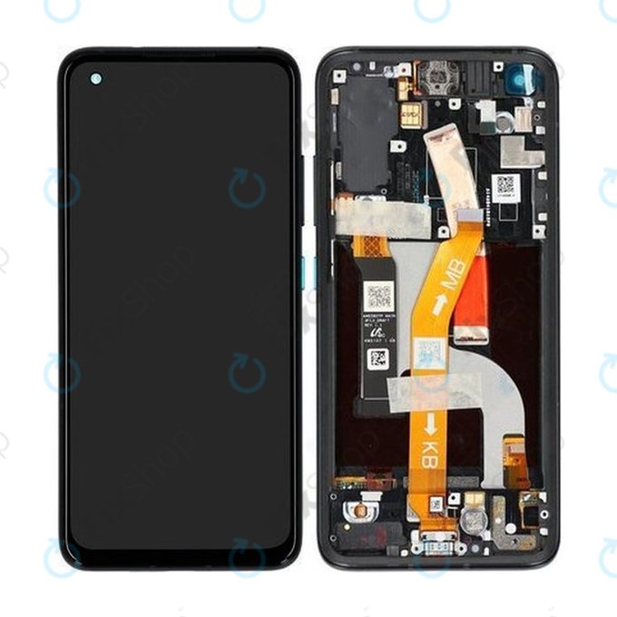Asus Zenfone 8 ZS590KS - LCD zaslon + steklo na dotik + okvir (Obsidian Black) - 90AI0061-R20010 Genuine Service Pack