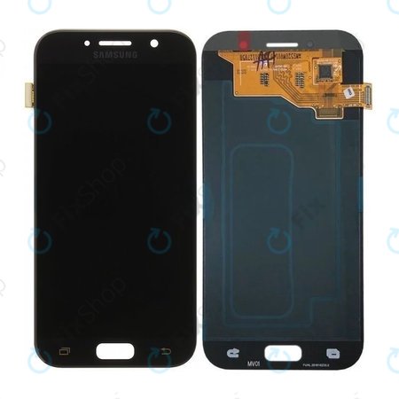 Samsung Galaxy A5 A520F (2017) - LCD zaslon + steklo na dotik (Black Sky) - GH97-19733A, GH97-20135A Genuine Service Pack