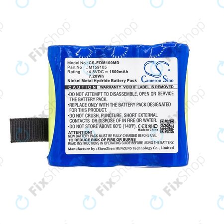 Baterija za Edan Cs-01, Edan H100, Edan H100b, Edan H100n, 1500mAh, Ni-MH, 4.8V, 4XNR49AA1500P, HQ