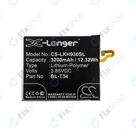 Baterija za LG H930, V30, V35, 3200mAh, Li-Pol, 3.85V, BL-T34, HQ