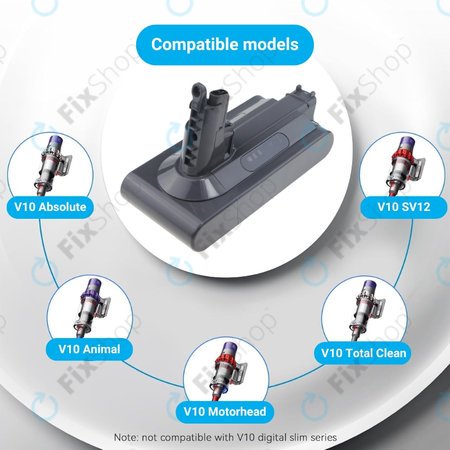 Dyson V10 - Baterija 969352-02, SV12, 206340 Li-Ion 25.2V 3000mAh HQ