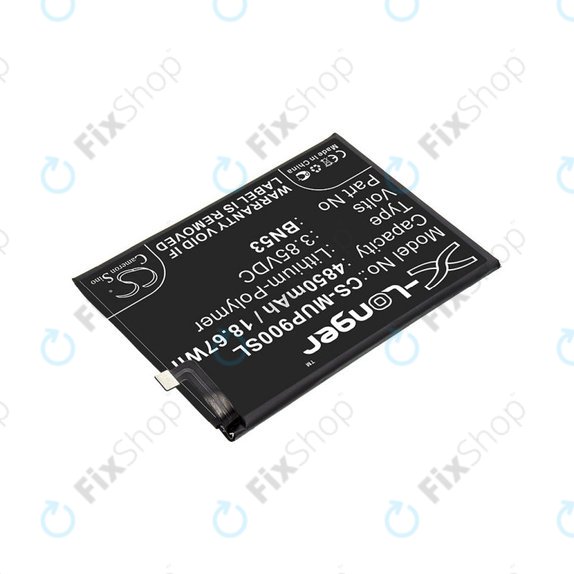 Baterija za Xiaomi Redmi Note 9 Pro, 4850mAh, Li-Pol, 3.85 V, BN53, HQ