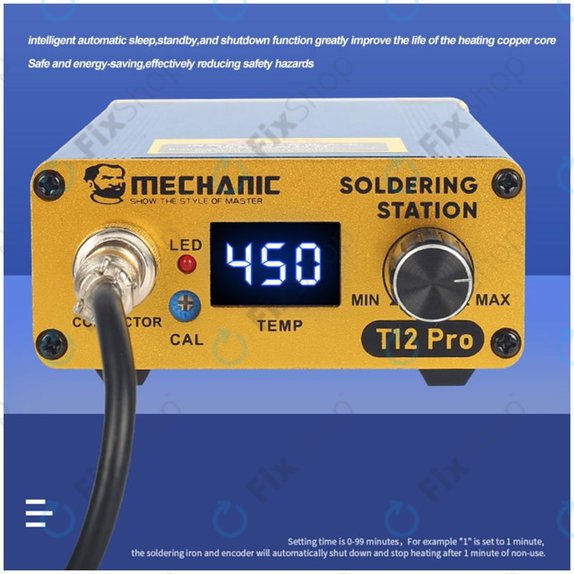 Mechanic T12 Pro - Digitalna spajkalna postaja (Blue)