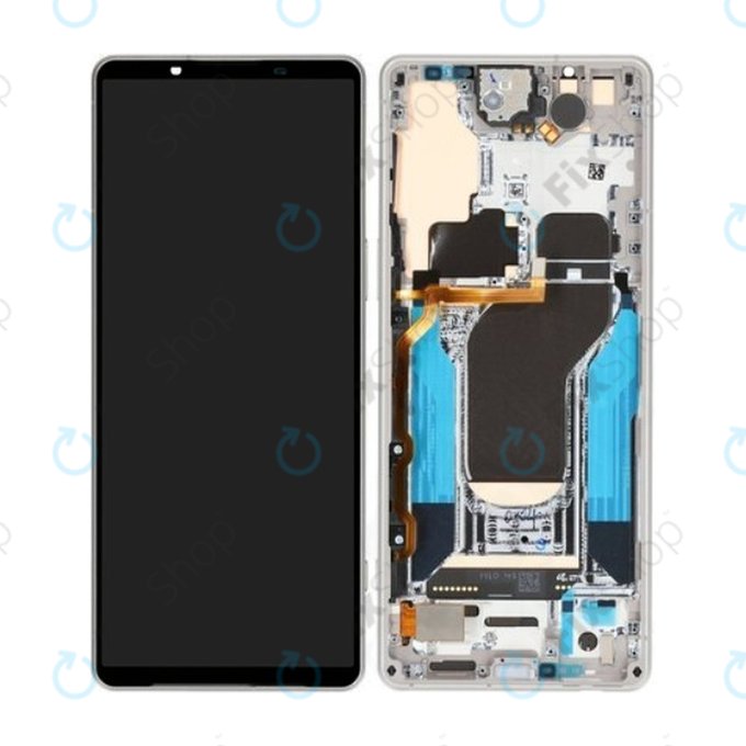Sony Xperia 1 V - LCD zaslon + steklo na dotik + okvir (Silver) - A5060571A Genuine Service Pack