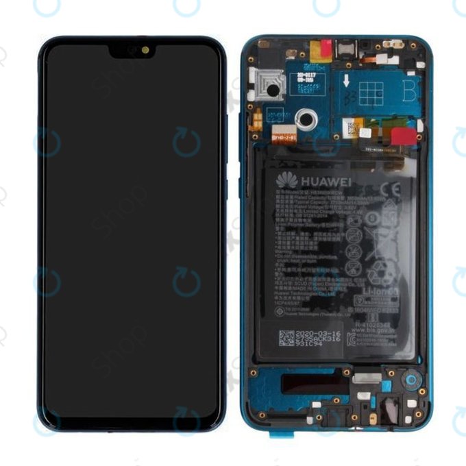 Huawei Honor 9X Lite - LCD zaslon + steklo na dotik + okvir + baterija (Emerald Green) - 02353QJT Genuine Service Pack