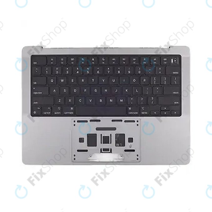 Zgornji okvir tipkovnice za MacBook Pro 14", A2918 (2023), US tipkovnico in baterijo, Space Gray, 661-35708, Genuine Apple