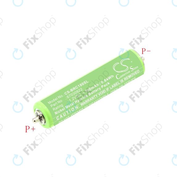 Baterija za Braun 1000, 180, 2000, 3000, 4735, 5411, Cruzer1, Cruzer Z20, 700mAh, Ni-MH, 1.2V, 67030922, HQ