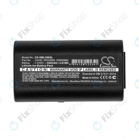 Baterija za Dymo 260, 280, 650, 650mAh, Li-Ion, 7.4V, 14430, HQ