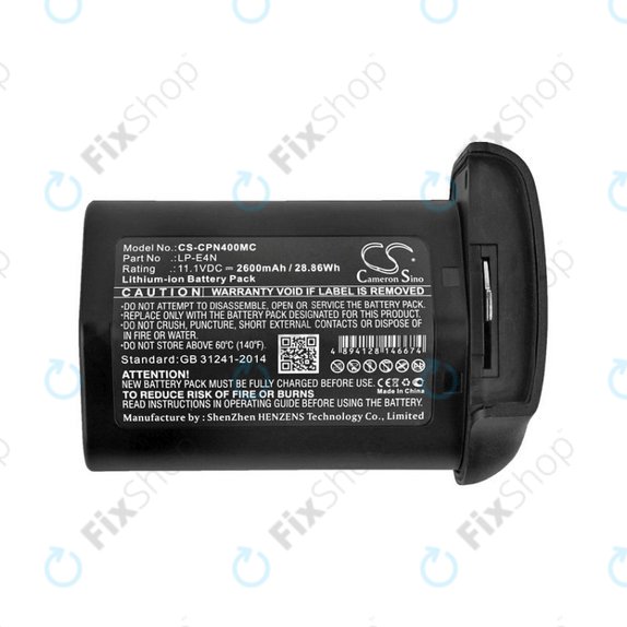 Baterija za Canon 1D Mark 3, EOS-1D MarkIII, Mr-14ex, 2600mAh, Li-Ion, 11.1V, LP-E4N, HQ