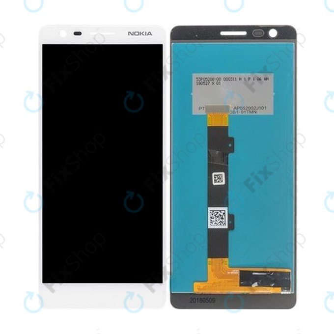 Nokia 3.1 - LCD zaslon + steklo na dotik (White) TFT