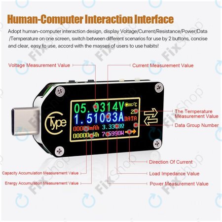 Joy-it JT-TC66C - večnamenski multimeter (USB-C)