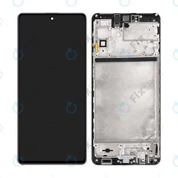 Samsung Galaxy M51 M515F - LCD zaslon + steklo na dotik + okvir (Celestial Black) OLED
