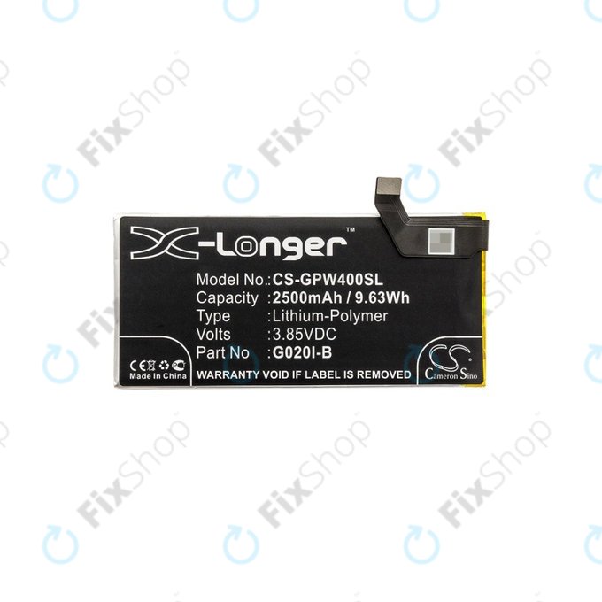 Baterija za Google Pixel 4, 2500mAh, Li-Pol, 3.85 V, G020I-B, HQ