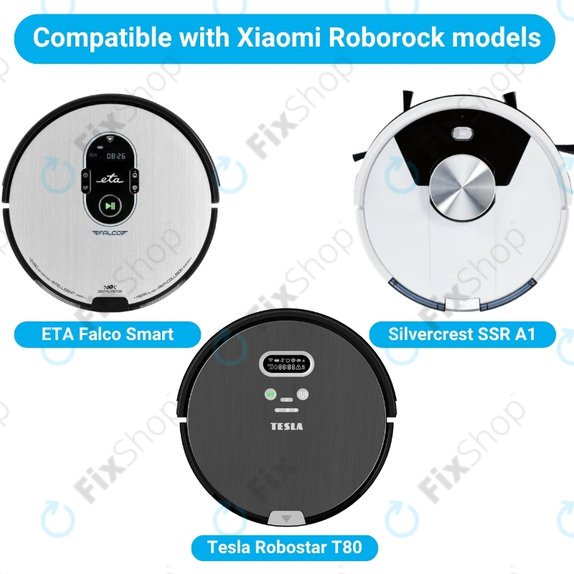 Komplet nadomestnih delov za ETA Falco Smart, Silvercrest SSR A1 SSR AL1, Tesla Robostar T80 (1x Glavna krtača, 2x Filter, 4x Stranska krtača)